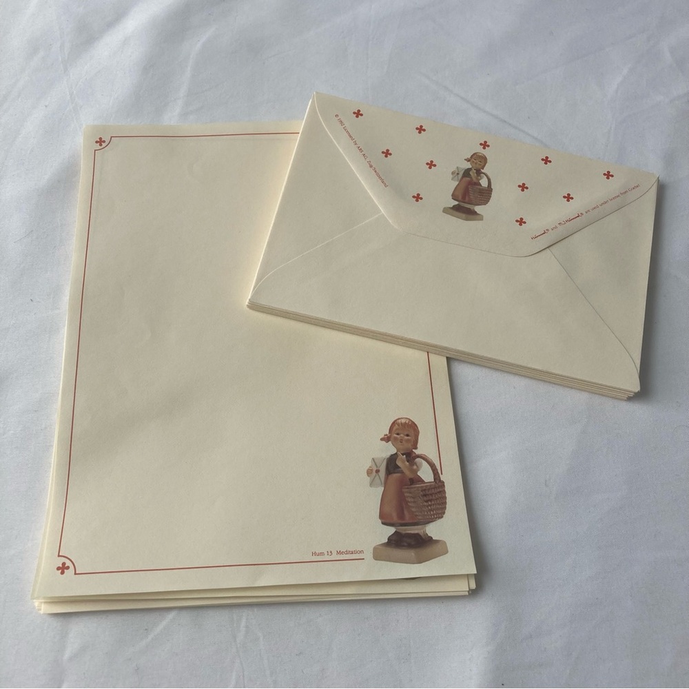 Vintage Stationery Paper Envelope Ephemera MJ Hummel Lot Junk Journal Scrapbook